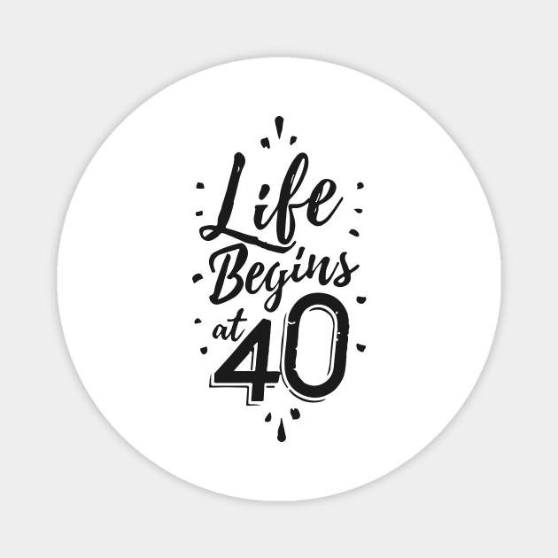 Life Begins at 40 Magnet by Panamerum